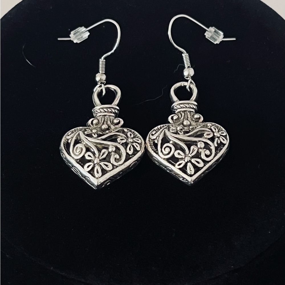 Hand Crafted Heart Pendant Necklace & Earrings - Picture 3 of 3